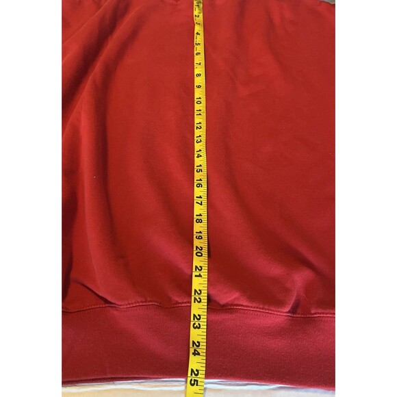 M&C Sportswear Sweatshirt Women’s 1X Red Embroidered Santa Puppy Double Collar - Picture 10 of 10